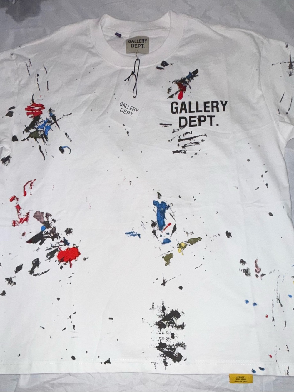 Gallery Dept. Paint Splatter T-Shirt White | Size M | Made in USA | New with Tag
